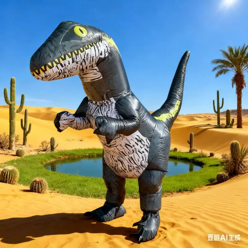 

Halloween inflatable Velociraptor costume fun Halloween party dress up Jurassic dinosaur theme stage performance props