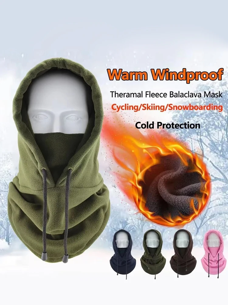 AliExpress GTUBIKE Warm Winter Cap Windproof Polar Fleece Cycling Balaclava Mask Adjustable Thermal Cold Neck Cover Motocycle Ski Mask