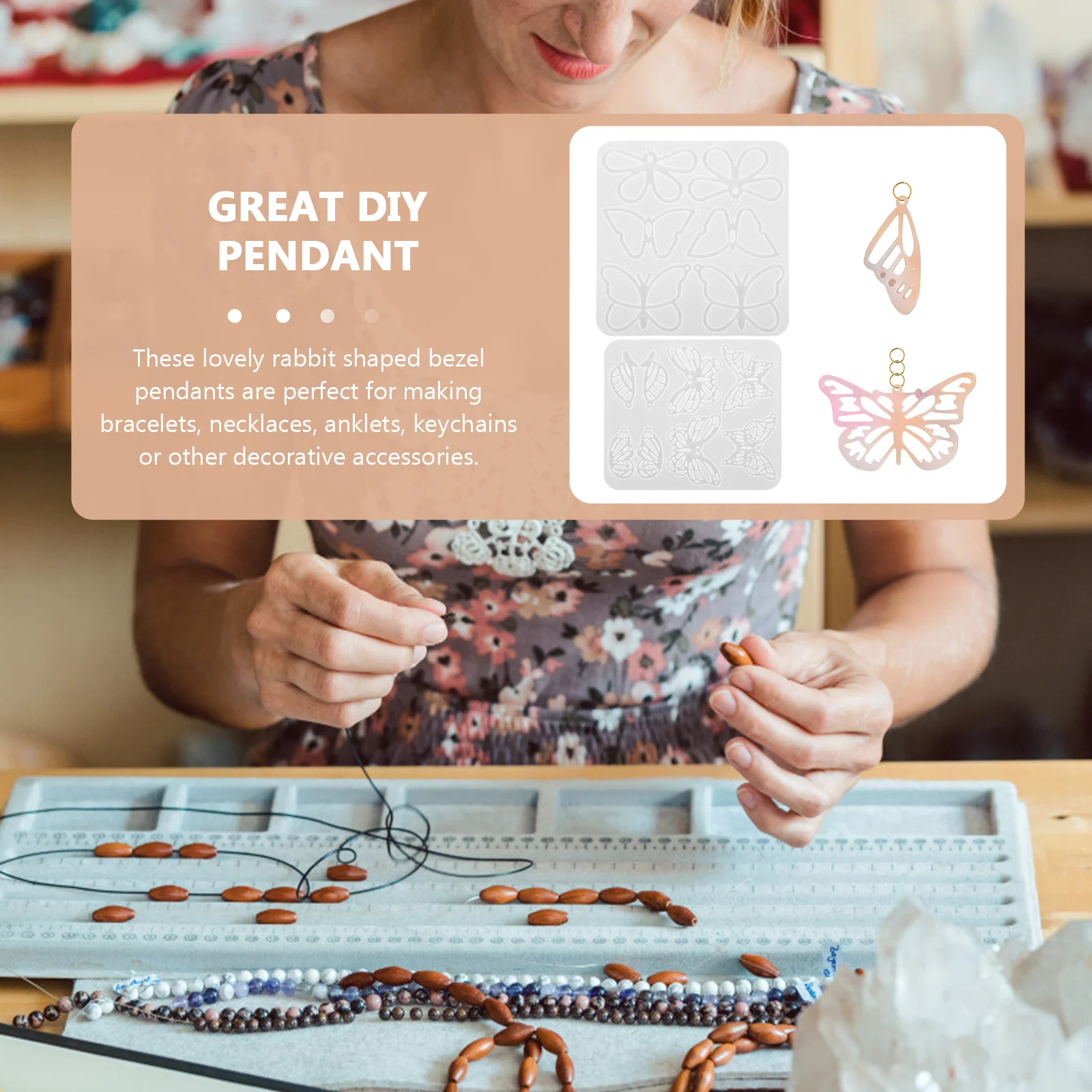 1 مجموعة فراشة أقراط قلادة قالب سيليكون مجوهرات DIY الحرفية مرنة قابلة لإعادة الاستخدام السلس Demould قالب من السيليكون