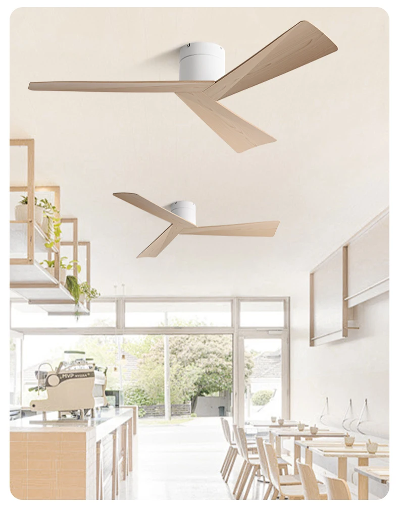 Retro Ceiling Fan for Home – 52-Inch DC Motor, No Light, Remote Control — detail 12