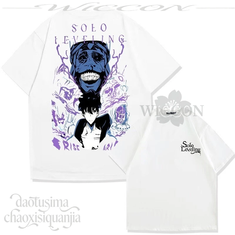 سولو أنيمي فيلم ليف تأثيري سونغ جين وو زي 10 ألوان التي شيرت Fanart الكرتون الصيف دعوى هالوين عيد الميلاد حفلة كوسفخ #3