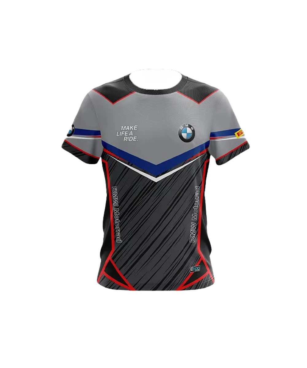 

BMW Printed Black Gray Classic Versatile Fashion Cool Outdoor Sportswear Loose Breathable Sweat Absorbing Men's Summer T-shirt