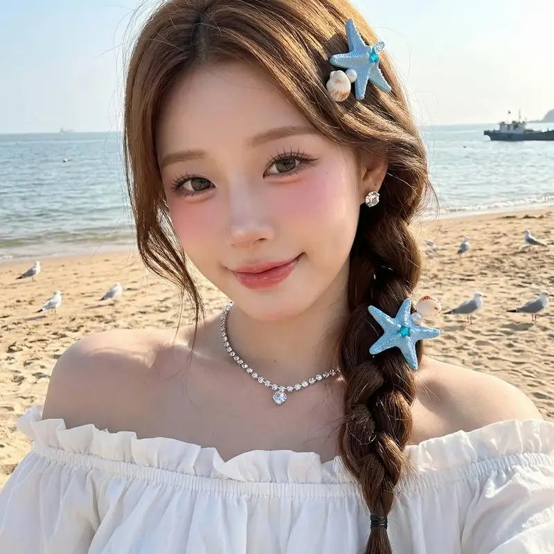 Star Fashion Seitenklammer für Damen, einfache, niedliche Haarnadel, Haarspange, Kopfbedeckung für Urlaub und Dating, Haaraccessoires – Detail 2