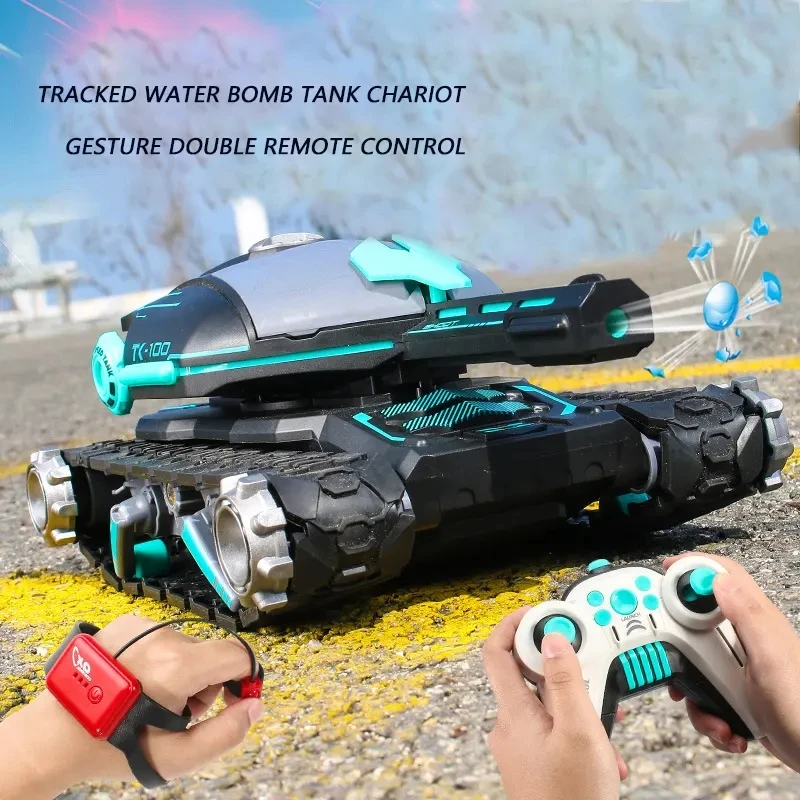 2.4G 4WD RC Tank Toy Radio Controlled Car Remote Control tank Crawler Water Bomb Tank Shooting Competition Toys regali per bambini