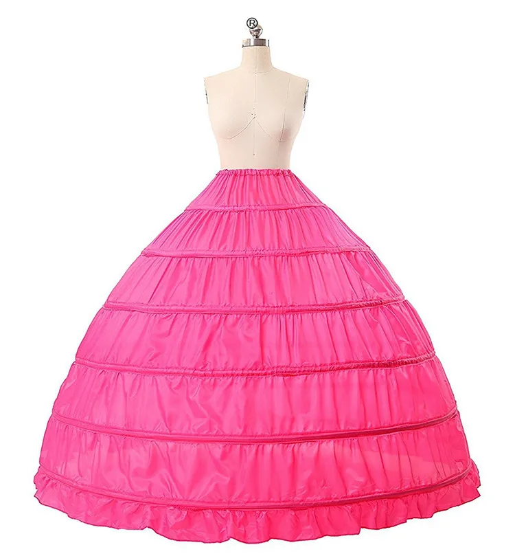 Feminino 6 aros saia saia saia saia underskirt casamento nupcial crinoline slips