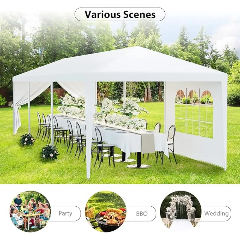 Tienda de campaña con dosel para exteriores, 10'x30', Patio, Camping, Gazebo, refugio, pabellón, Cater, fiesta, boda, barbacoa, eventos