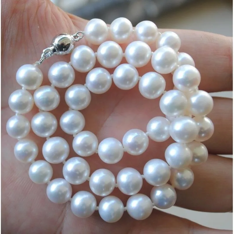 

10-11mm Round Natural Pearl Necklace, White Finished Product, Gift for Family, Wedding Banquet, Wearing