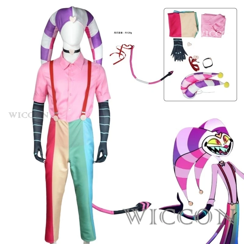 

Fizzarolli Cartoon Helluva Cosplay Boss Cosplay Fantasy Costume Disguise For Women Shirt Pants Hat Adult Halloween Carnival Suit