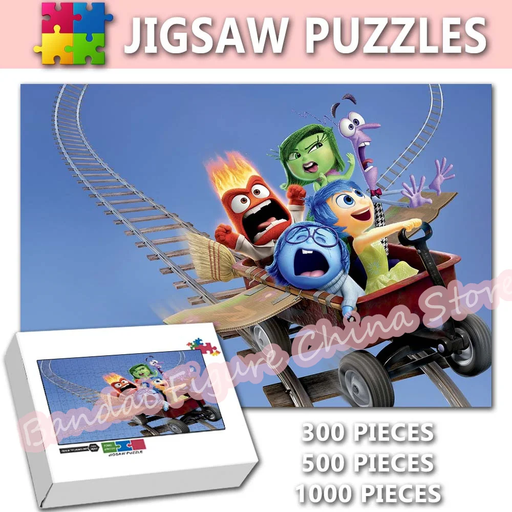 

Disney Cartoon Print Puzzles 300/500/1000 Pieces Inside Out Series Characters Jigsaw Puzzle for Kids Toys Christmas Gifts