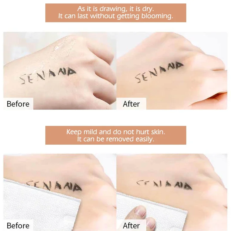 SENANA 4D Starry Silk Fiber Lashes Thick Lengthening Mascara +eyeliner waterproof Sweatproof lasting quick drying  cosmetics set