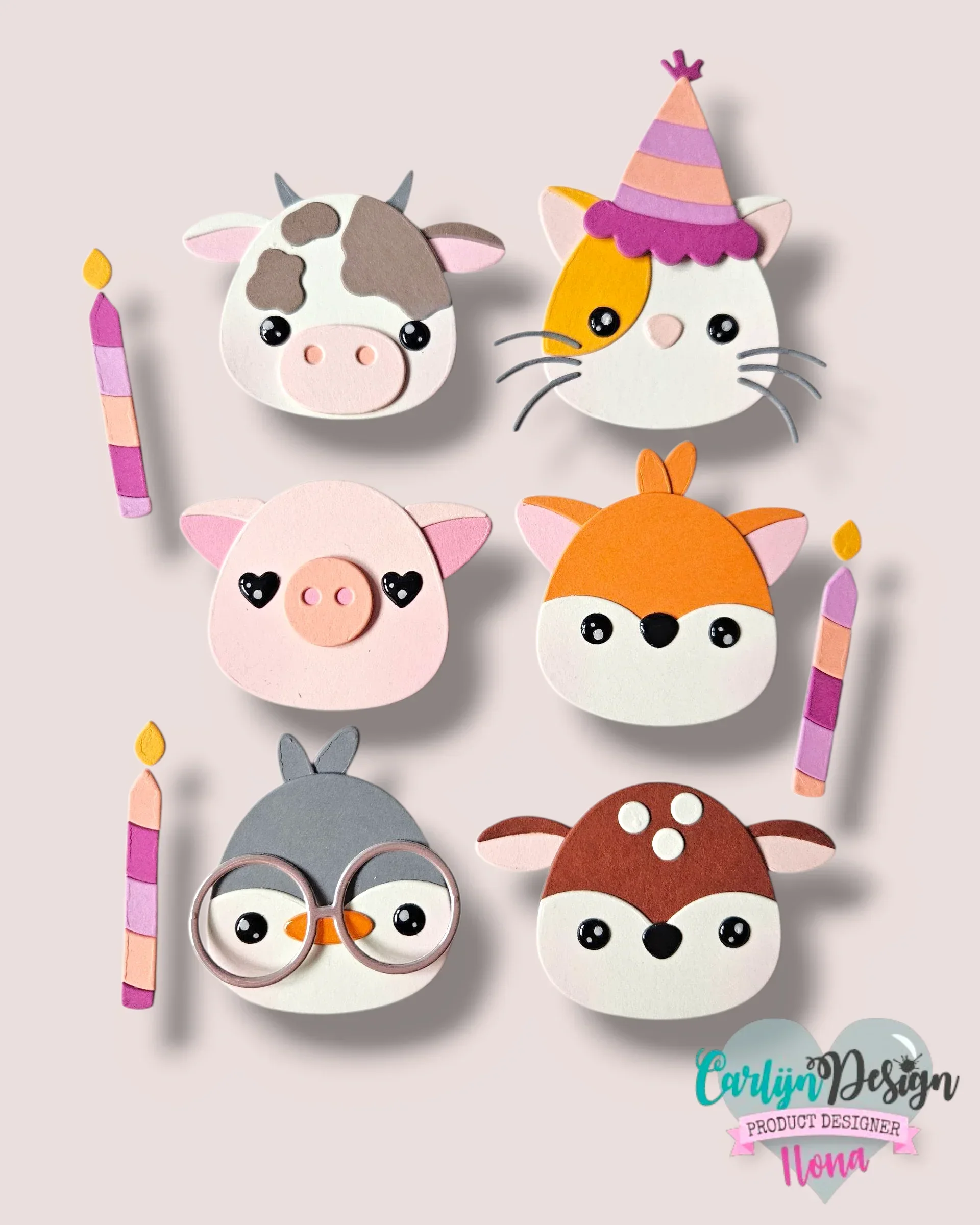 قوالب القطع المعدنية للحيوانات المختلفة الخماسية لحجز الخردة DIY قالب ألبوم الصور لصانع الإستنسل #3