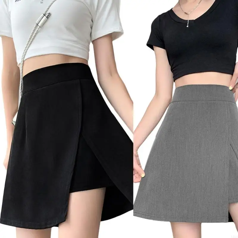 N5KB Mujeres A-LINA DIVELA DEL FALDIA DEL ASIMMO ASIMMÉTRICO MINI TRAZ