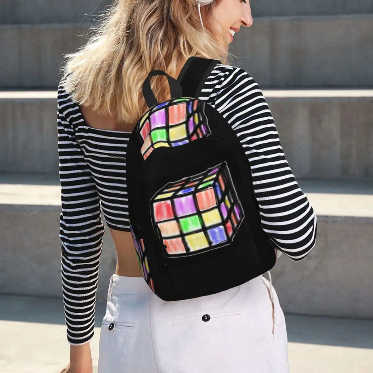 

Cube Backpack Hot Sale Daypack Large Capacity Children BookBag School Bag Shoulder Bags for Men Women