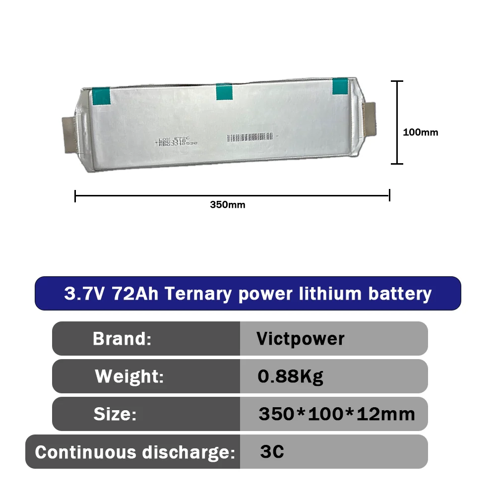 Nmc Lipo Li-ion E66 E63 E61 E78 E72 61Ah 63Ah 66Ah 72Ah Pouch Cell 3.7V Li-po Batteries Lithium Polymer Battery for 36v 48v