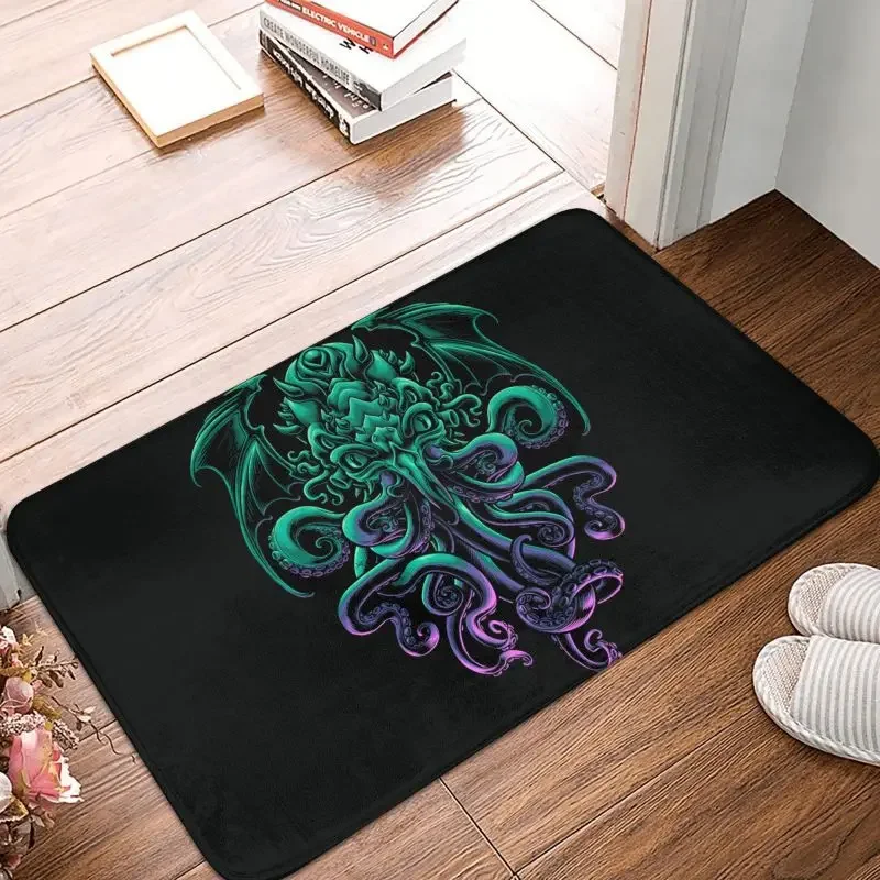 Personalized Cool H.P. Lovecraft Cthulhu Doormat Mat Anti-Slip The Old God of R'lyeh Bathroom Kitchen Garden Rug Carpet 40*60cm