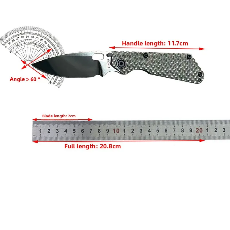 SNG Folding Tool with Titanium Alloy Handle: High-hardness, portable outdoor fruit opener