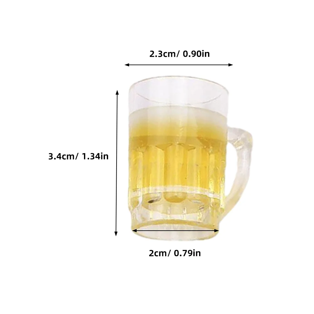 12 szt. Miniaturki kufli do piwa z żywicy, dekoracja do domku dla lalek, miniatura na biurko, kubek do piwa do domku dla lalek, rekwizyt do scen zrób to sam, rekwizyt do zdjęć