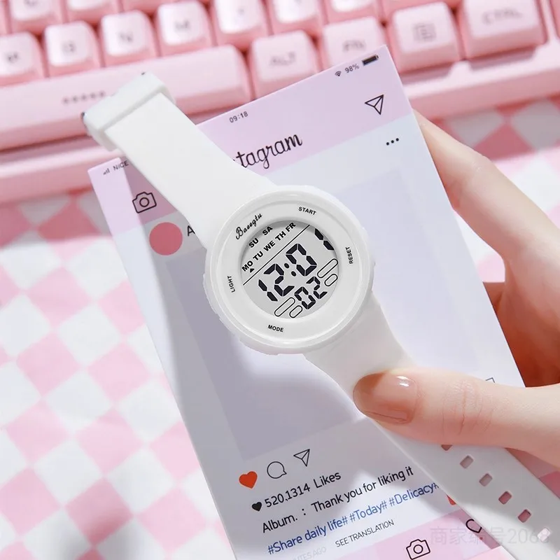 Детские часы для девочек и мальчиков, ночник, водонепроницаемые многофункциональные электронные часы со светодиодным дисплеем, подарок