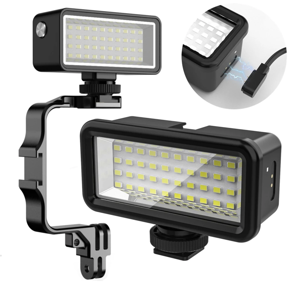 Wodoodporna podwodna lampa LED do nurkowania 40M do Gopro Hero 11 10 9 Dji Action 3 Akcesoria do kamer akcji SLR