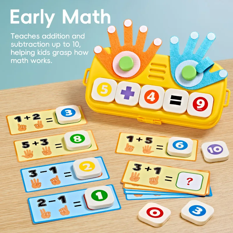 Smart Thumb Digital Calculation Toy for Addition And Subtraction with Carry Strap And 10pcs Card Built-in for Easy Portability