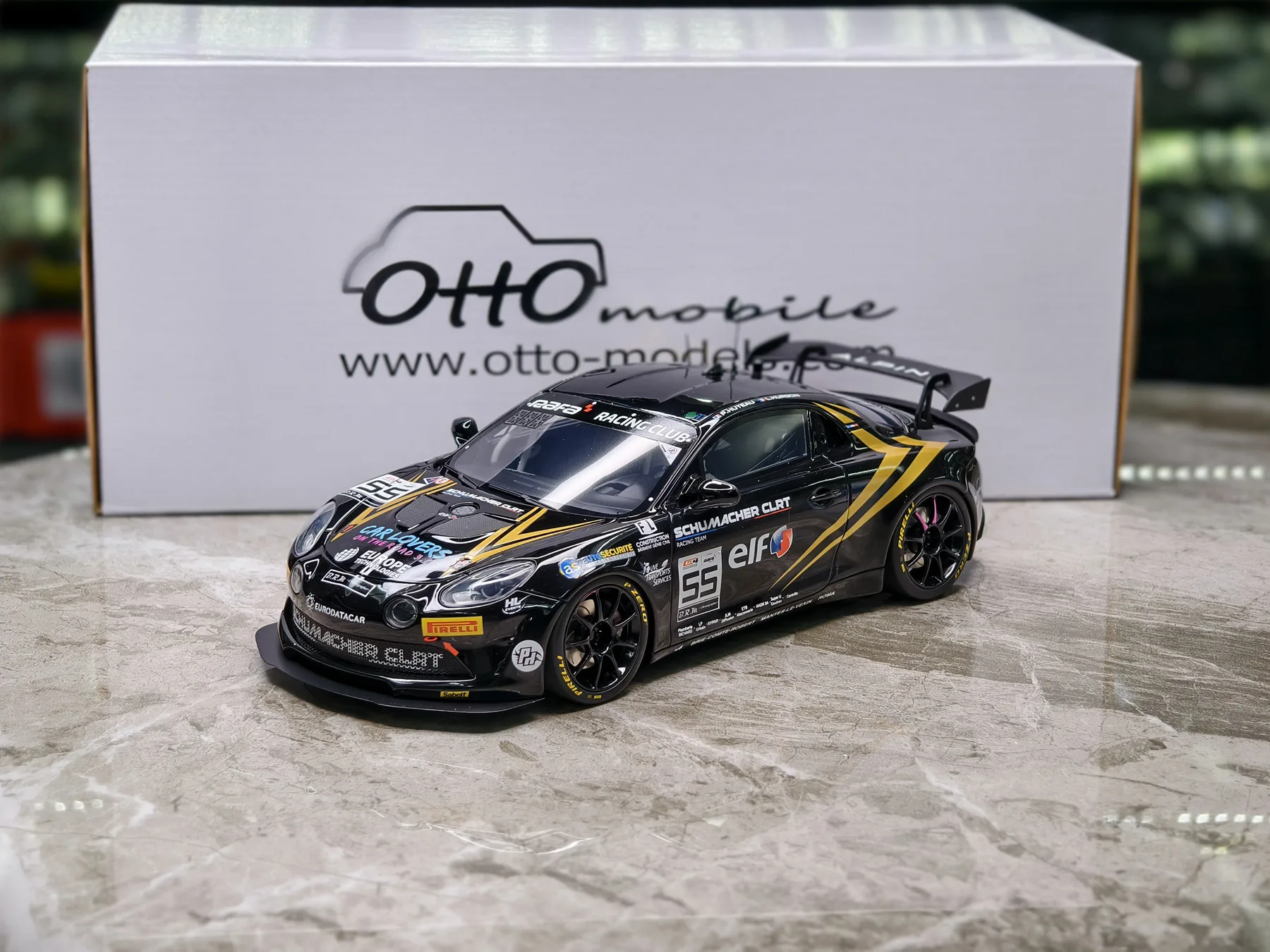 

OTTO 1:18 A110 GT4 EVO 2024, имитация ограниченной серии, металлическая статическая модель автомобиля из смолы, игрушка в подарок