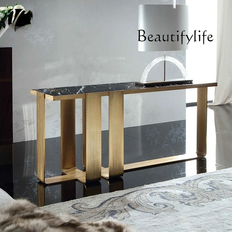 

Postmodern minimalist marble entrance table, living room sofa back table, partition table, light luxury entrance table