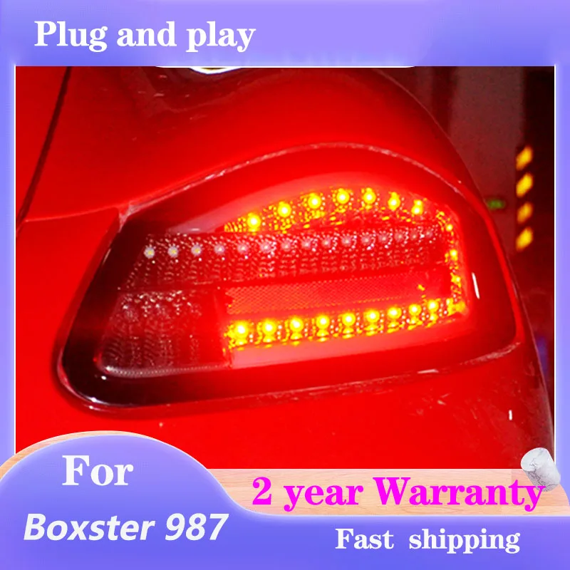 

Стайлинг автомобиля для задних фонарей Porsche BOXSTER 2004-2008 987, светодиодный задний фонарь, светодиодный динамический указатель поворота, тормозной задний ход, авто