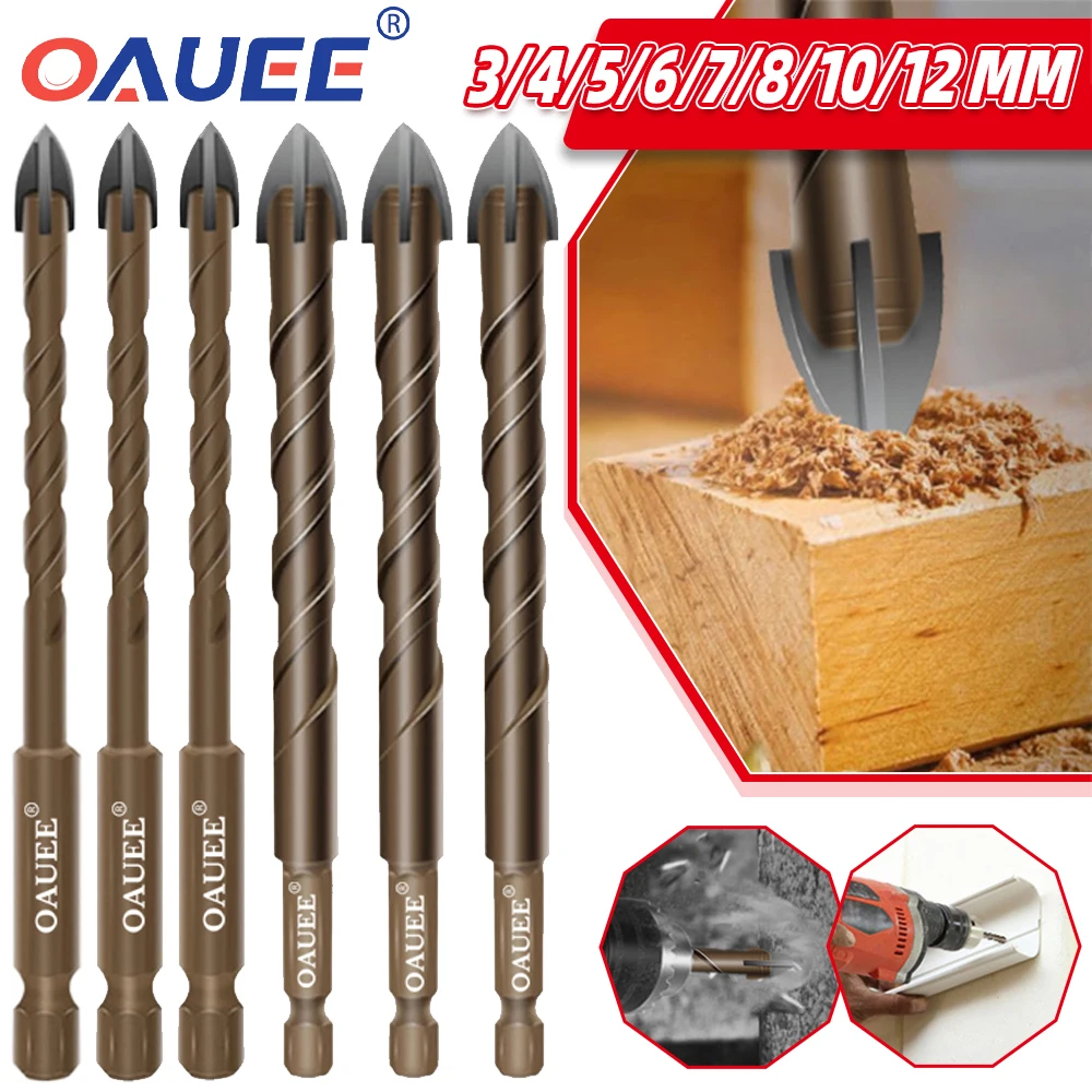 

Cross Hex Tile Bits Glass Ceramic Concrete Hole Opener Alloy Triangle Drill Size 3/4/5/6/7/8/10/12 MM Drill Glass Bits