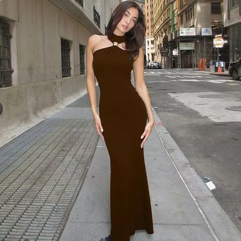Elegant Off Shoulder Metallic Trim Solid Bodycon High Waist Evening Dress Summer Party Jumpsuit Playsuit