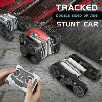 RC Cars Tank Stunt Car Remote Control Car Toys for Boys 360° Rotation Remote Control Track Stunt Vehicle Kids Toys Gift