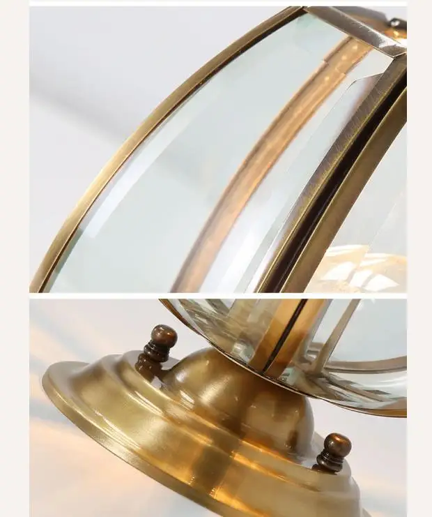 

Simple European Style Copper Aisle Light Corridor Ceiling Light American Porch Entrance Hall Balcony Lamp Cloakroom Small Lighti