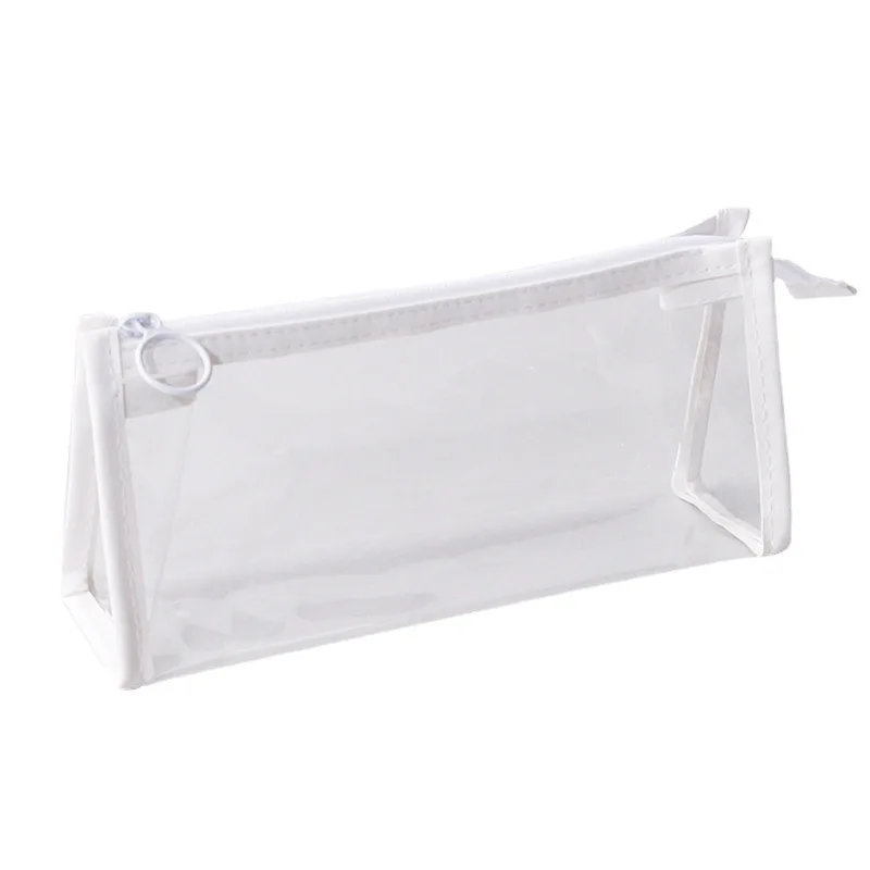 Japanese Large-Capacity Exam Transparent Pencil Bag Ins Girl Simple Boy Primary School Stationery Bag Pvc Storage Bag