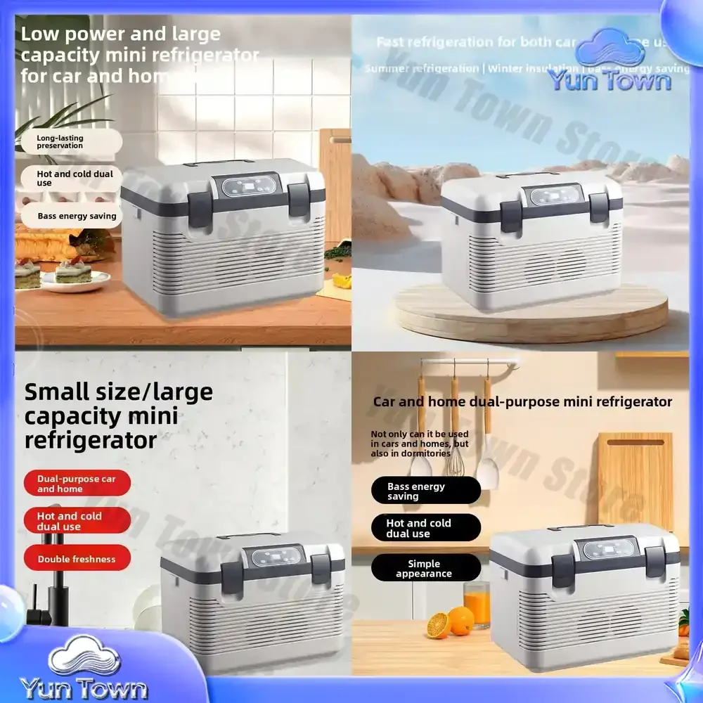 18L Dual-Purpose Mini Car Fridge Heating Box Digital Display Car Home Use Versatile Small Refrigerator For Vehicle And Home