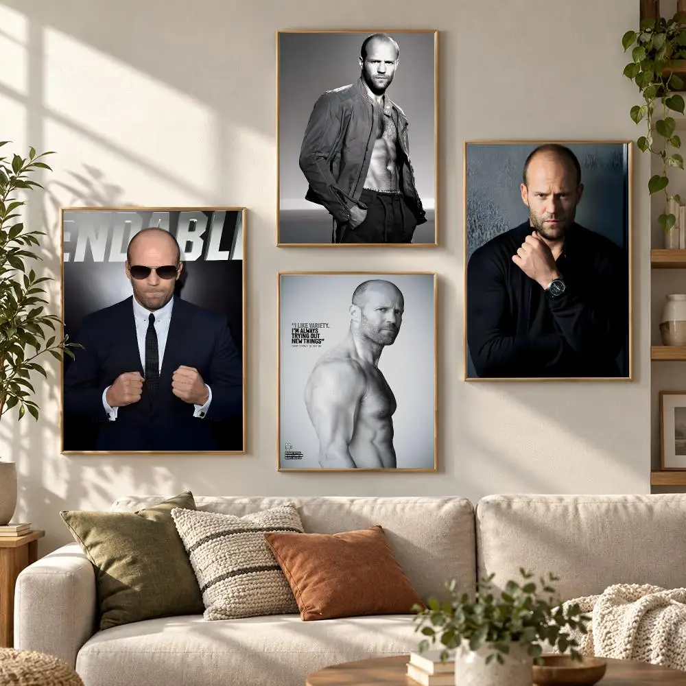 Jason Statham Action Movie Star Bold Cinematic Icon Poster Aesthetic Art Print for Bedroom & Living Room Decor, Unframed