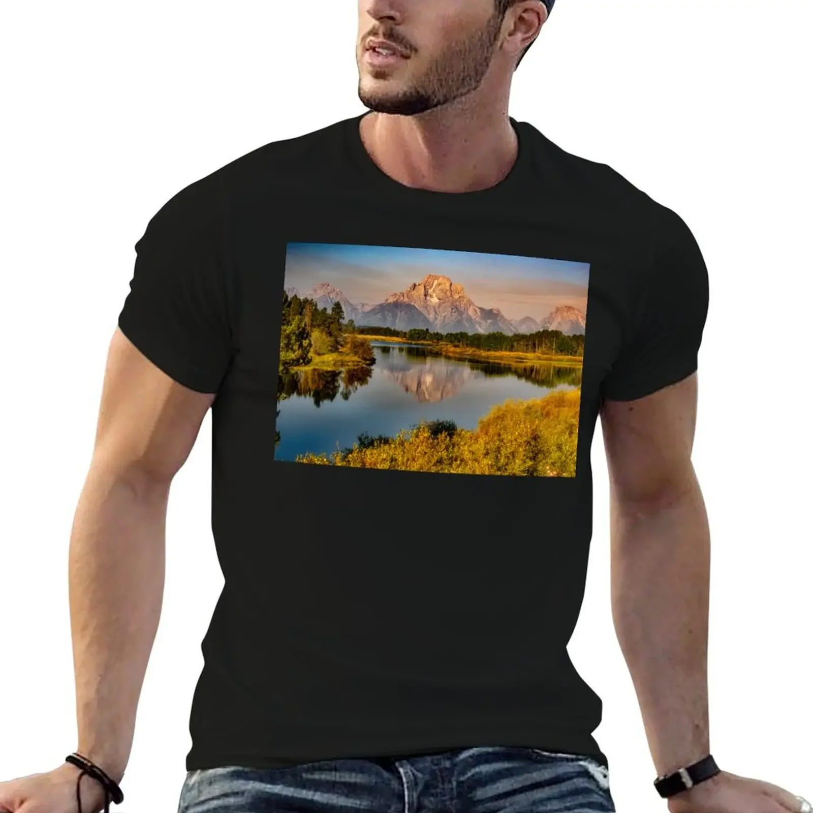 Oxbow Bend - Grand Teton National Park, WY T-Shirt vintage t shirts oversized graphic tee summer tops workout shirts for men