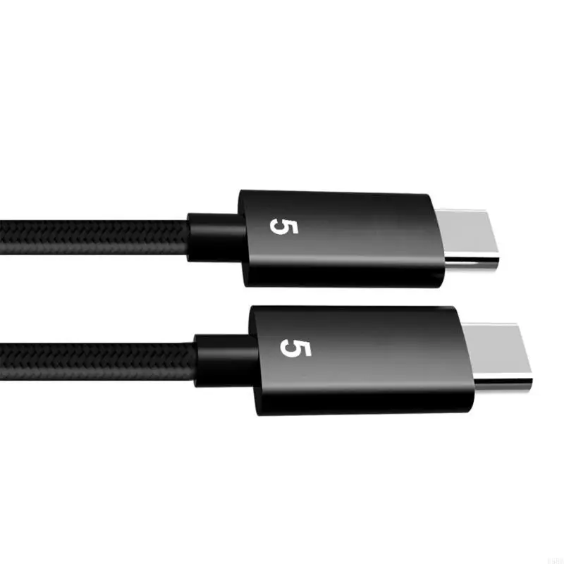 

D5BB Type C Data Wire USB4 Коаксиальный кабель 80 Гбит / с передачи данных 16K 60 Гц плетеный шнур