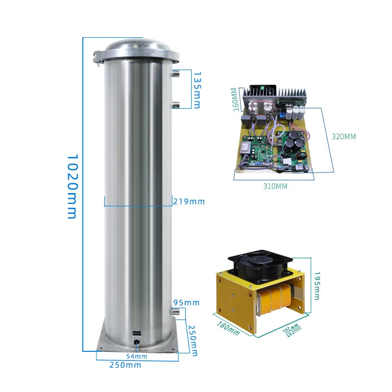 

Water Cooling Ozone Tube Generator 300g air Purifier Food Fruit Vegetable Sterilized Ozone Generator