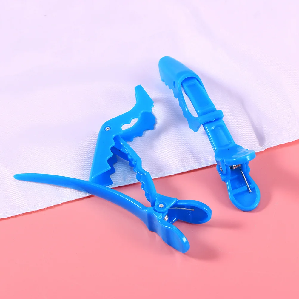 

12 Pcs Hair Clip Alligator Salon Clips Accessories Professional Blue Sectioning