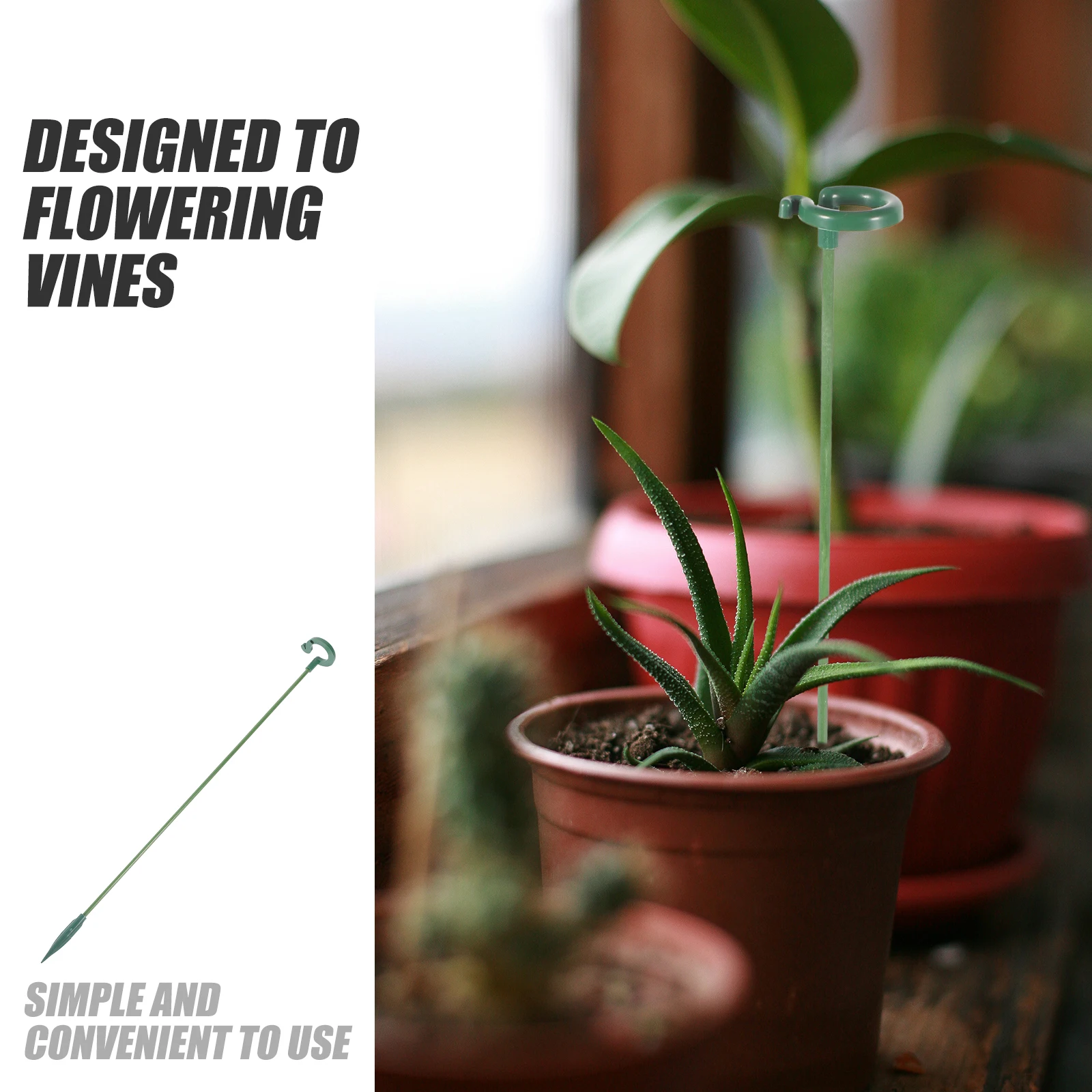 

10pcs Plant Growth Bracket ABS Garden Flower Support Stakes Climbing Plants Orchid Single Stem Flower Support Stakes Fixed
