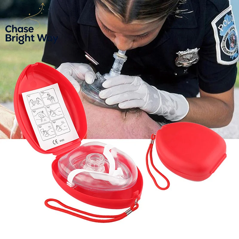 1Pc Artificial Respiration One-Way Breathing Valve Mask First Aid CPR Training Breathing Mask Protect Rescuers Mask Accessories
