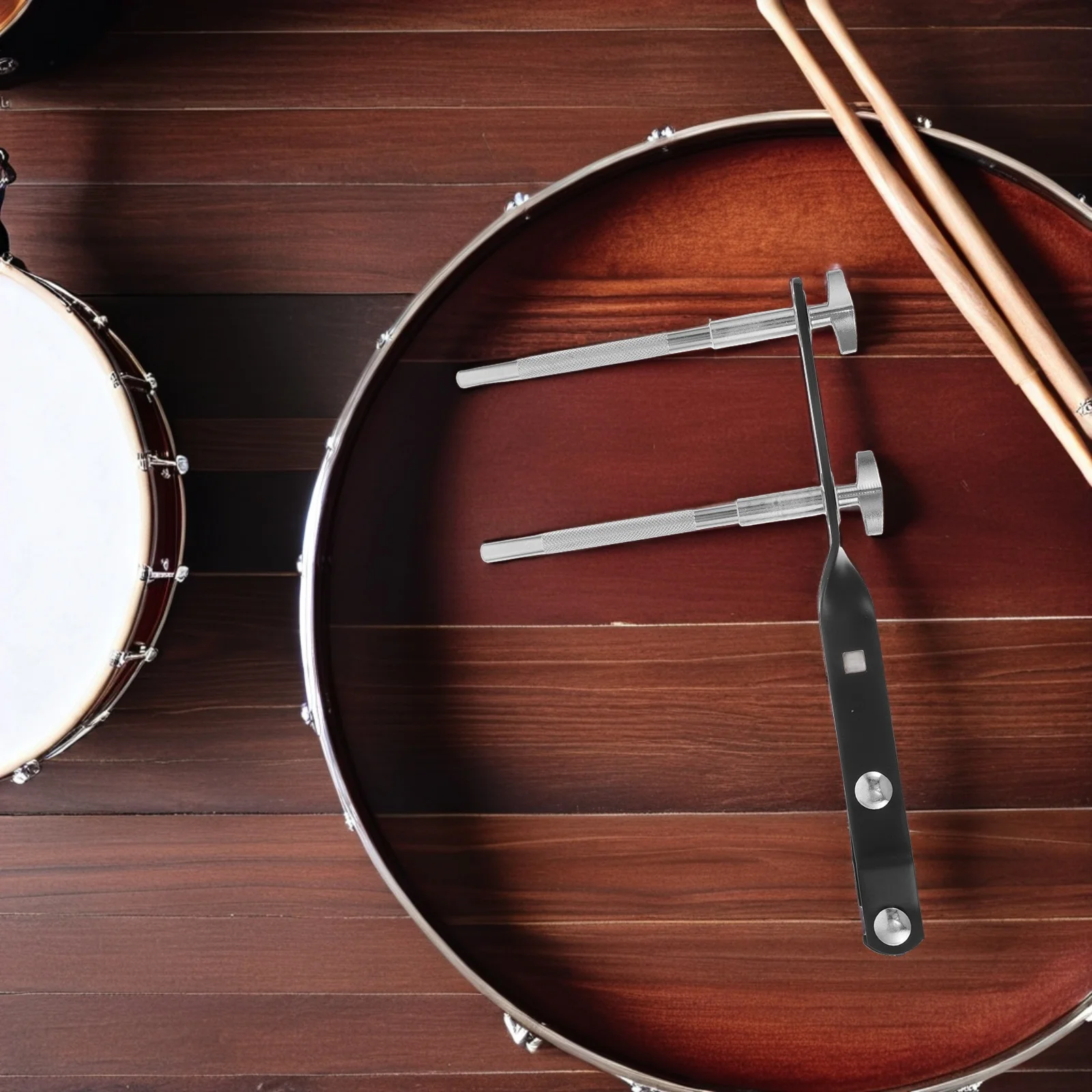 

1 Set Cowbell Mounting Bracket Extended Double Rod Durable Metal Percussion Clamp For Jazz Drum Set, Bent Arm Holder For Cymbal