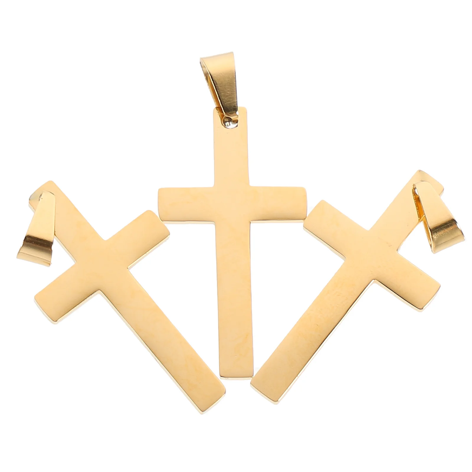 3 قطعة المعلقات دائم اكسسوارات الديكور بسيطة لسوار مفتاح سلسلة DIY مجوهرات سحر الصليب قلادة