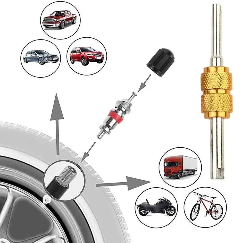 33PCS Tire Valve Stem Core Remover Kit for Cars Trucks Motorcycles Bikes Supporting Tire Maintenance and Inner Tube Air Release