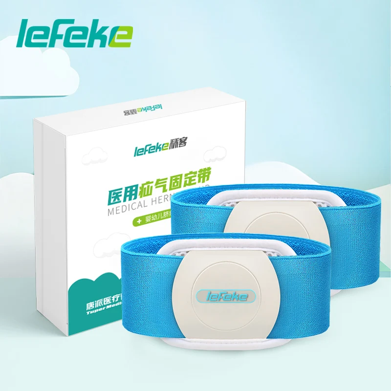 Lefeke Newborn Hernia Belt Comfortable Breathable Baby Hernia Pad Baby Belly Button Band Elastic Baby Abdominal Binder