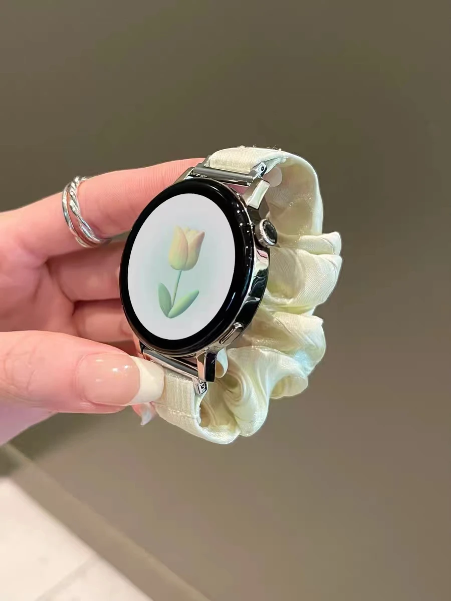 20 22mm cinturino elastico per Samsung Galaxy Watch 6 3 4 5 43/47mm 41/45mm Active Fabric Scrunchie Loop 40/44mm per Amazfit GTR Band
