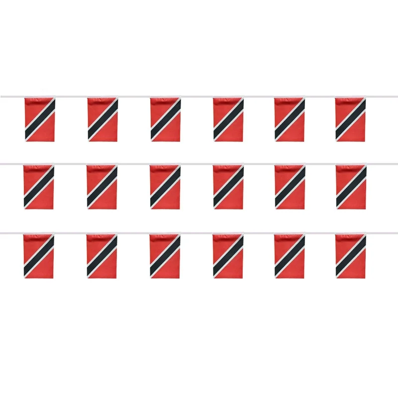 

SKY FLAG Trinidad and Tobago bunting flags 14x21cm 20pcs/lot Trinidad and Tobago String flags Pennant Banner for decoration