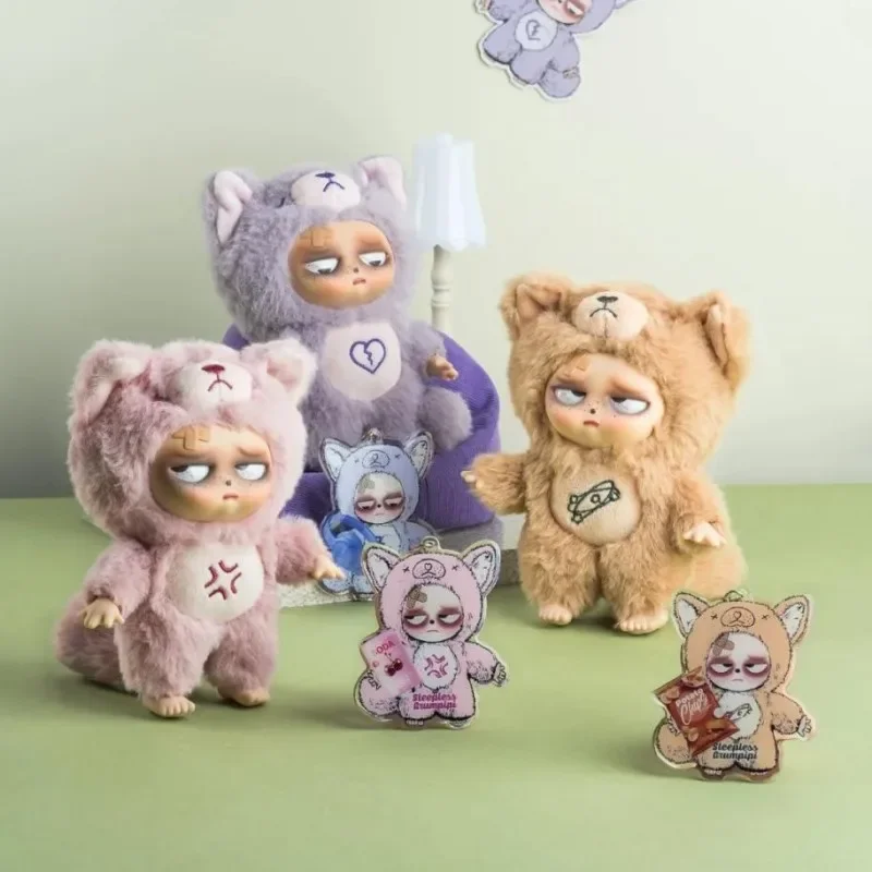 متوفر في المخزون أصيلة سلسلة Grumpipi صندوق أعمى أنيمي الشكل Kawaii الفينيل الوجه الدمى أفخم قلادة الديكور صندوق غامض