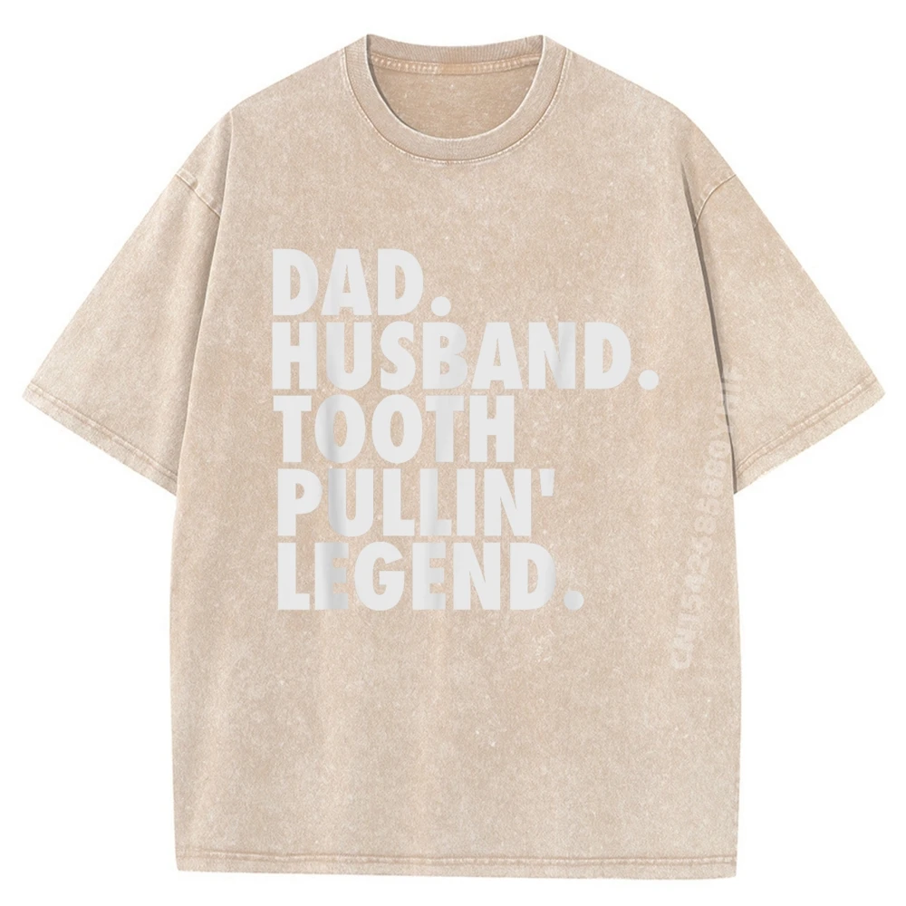 Grappige tandartsgeschenken mannen zoon man vader heren T-shirts vrije tijd gewassen T-shirt heren minimalistische bedrukte tops