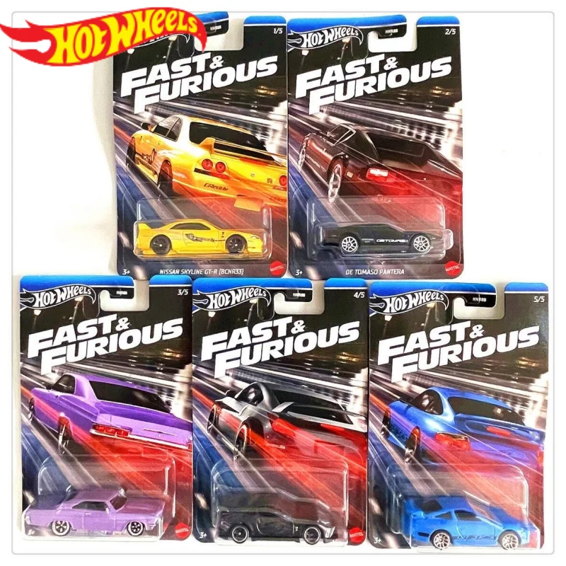Original Hot Wheels Cars 1966 Chevy Impala Nissan Skyline Gt-R(Bcnr33) Nissan 350z Custom 1/64 Die-Cast Model Toy Vehicles Hnr88