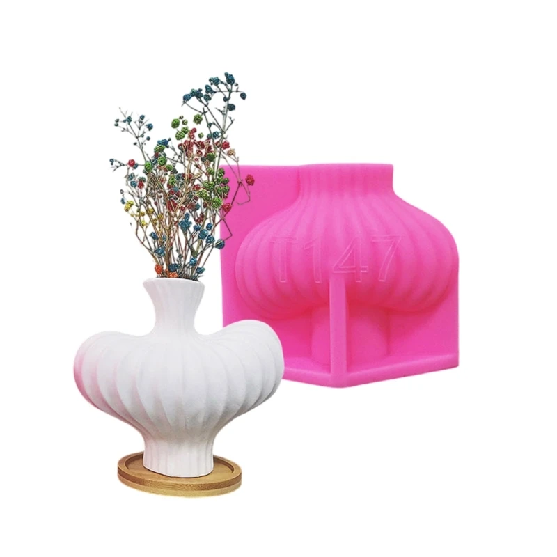 Moldes para macetas con forma rayas, moldes para escultura adecuados para arreglos florales 37JB